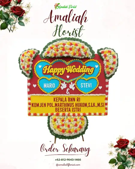 Papan Bunga Pernikahan Sikalang